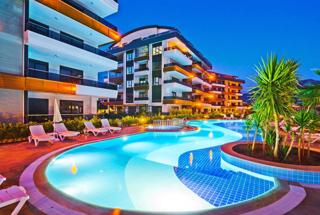 Luxury 6+1 Duplex Apartment For Sale In Alanya Oba Kavi Palas Residence Eligible For Citizenship With Castle And Sea View 300 M²