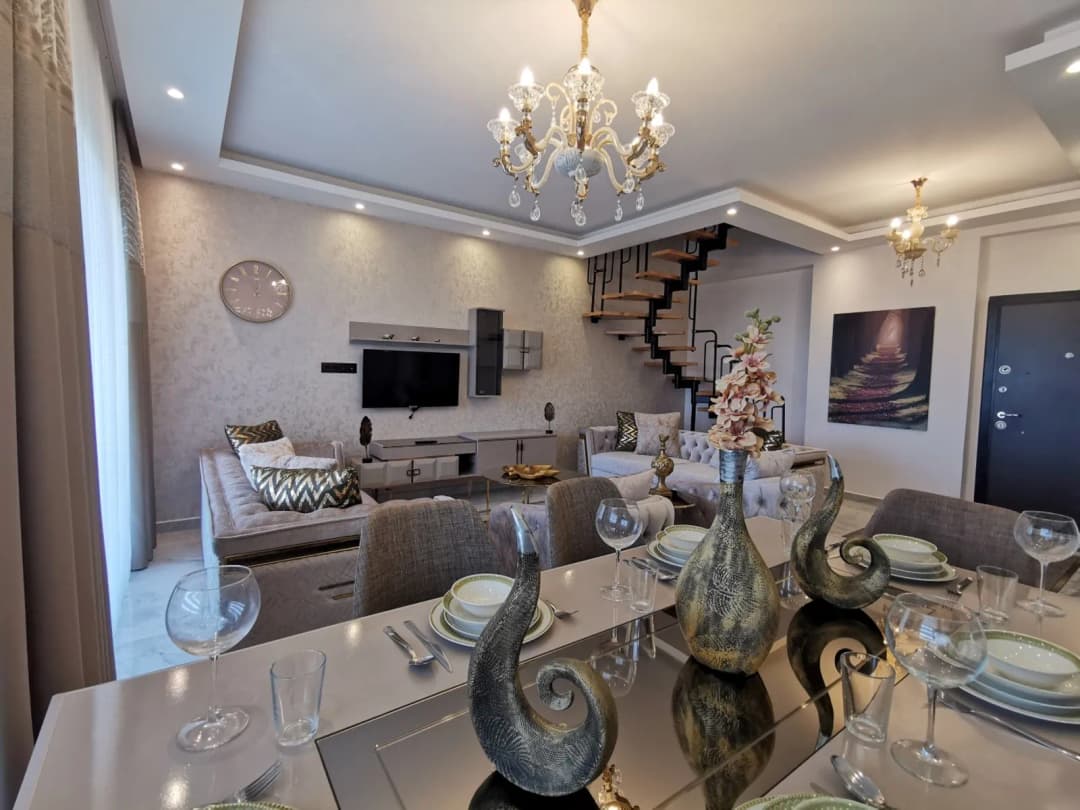 Sea View 2+1 Duplex Apartment Eligible For Citizenship In Mahmutlar Mydom 2 Residence | 120 M²