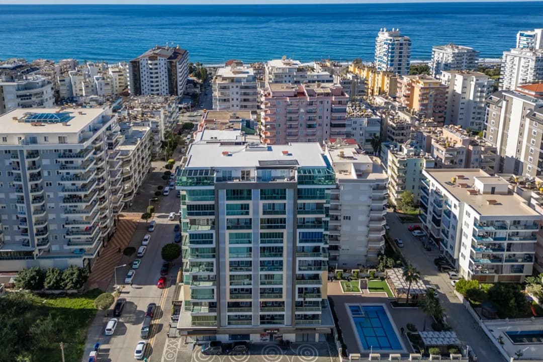 Luxury Furnished 2+1 Duplex Apartment Eligible For Residence In Mahmutlar Casa Bianca Residence