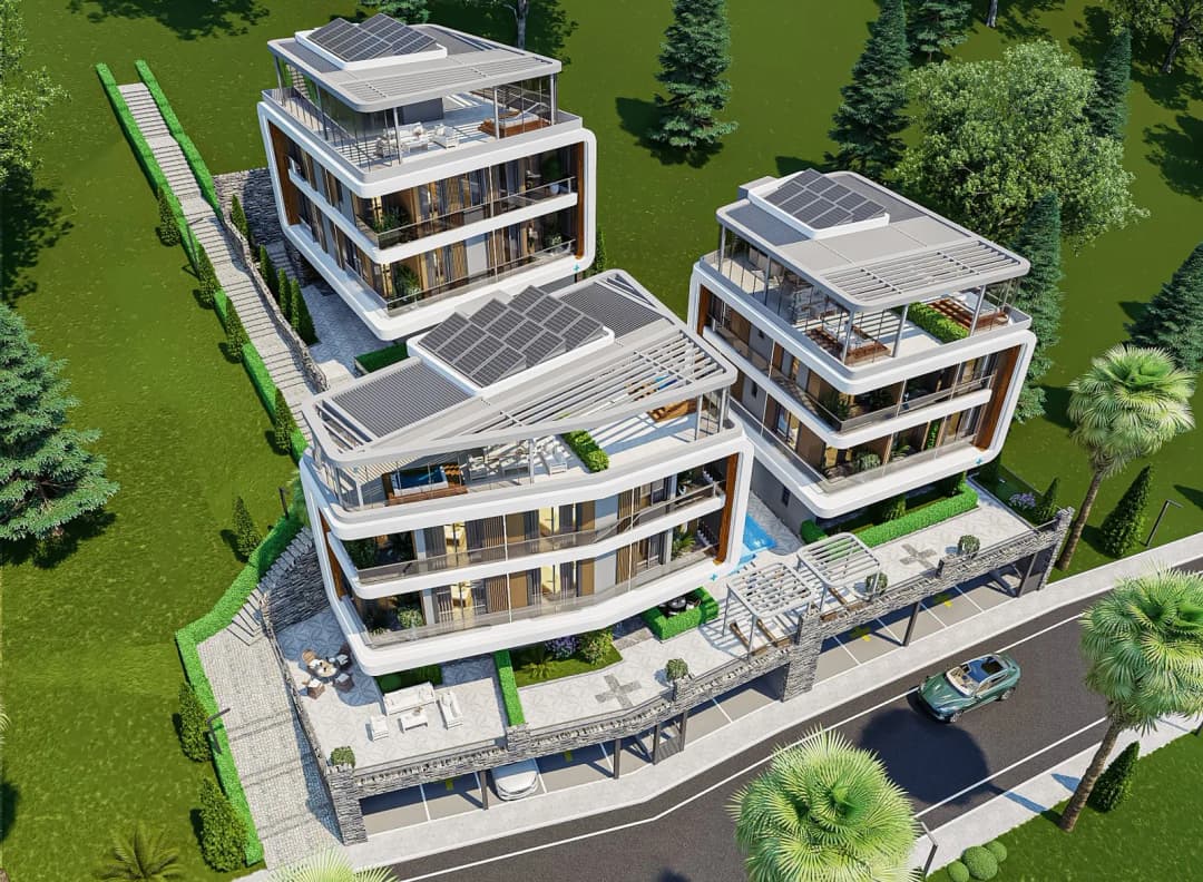 Luksuzni Apartmani 2+1 S Pogledom Na More I Grad U Kale Plus Residence, Centar Alanje
