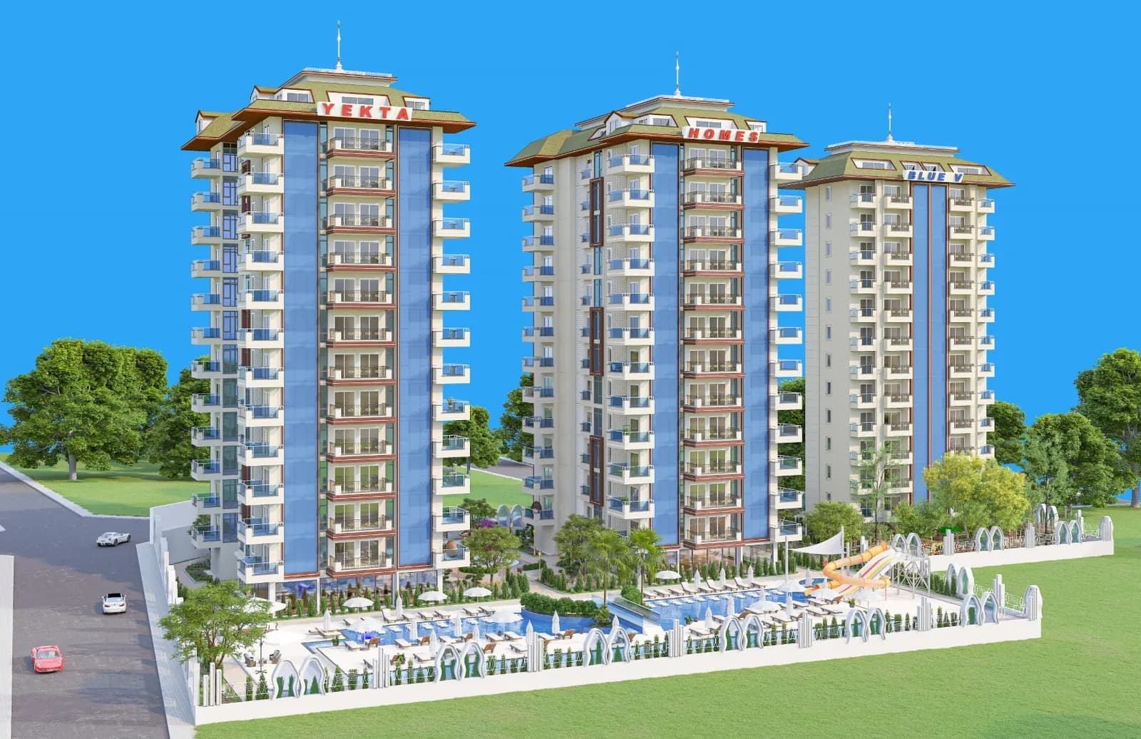 Yekta Blue V Residence – Pronađite mir s plavetnilom u srcu Mahmutlara
