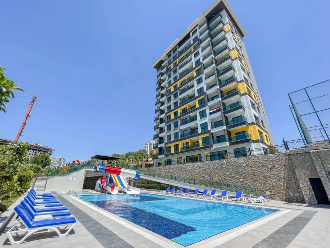 Voll Möblierte 1+1 Wohnung Zum Verkauf Im Konak Garden Life In Alanya Mahmutlar | 50 M² | 700 M Zum Meer
