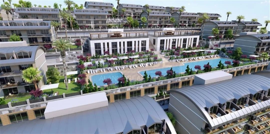 Moonlight Konaklı 2+1 Квартира | 300 М От Моря, Бассейны, Фитнес, Сауна, Хамам