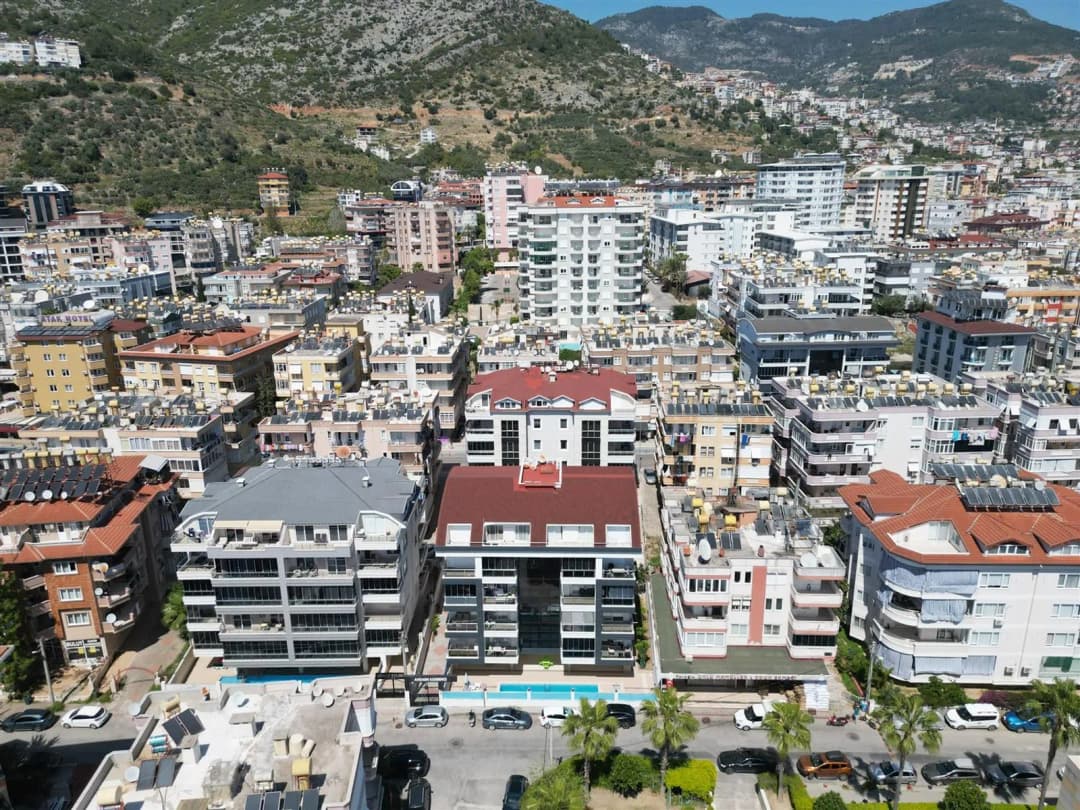 1+1 Wohnung Zum Verkauf Im Zentrum Von Alanya | Cleopatra Anemon Residence, Voll Möbliert, Für Aufenthaltstitel Geeignet