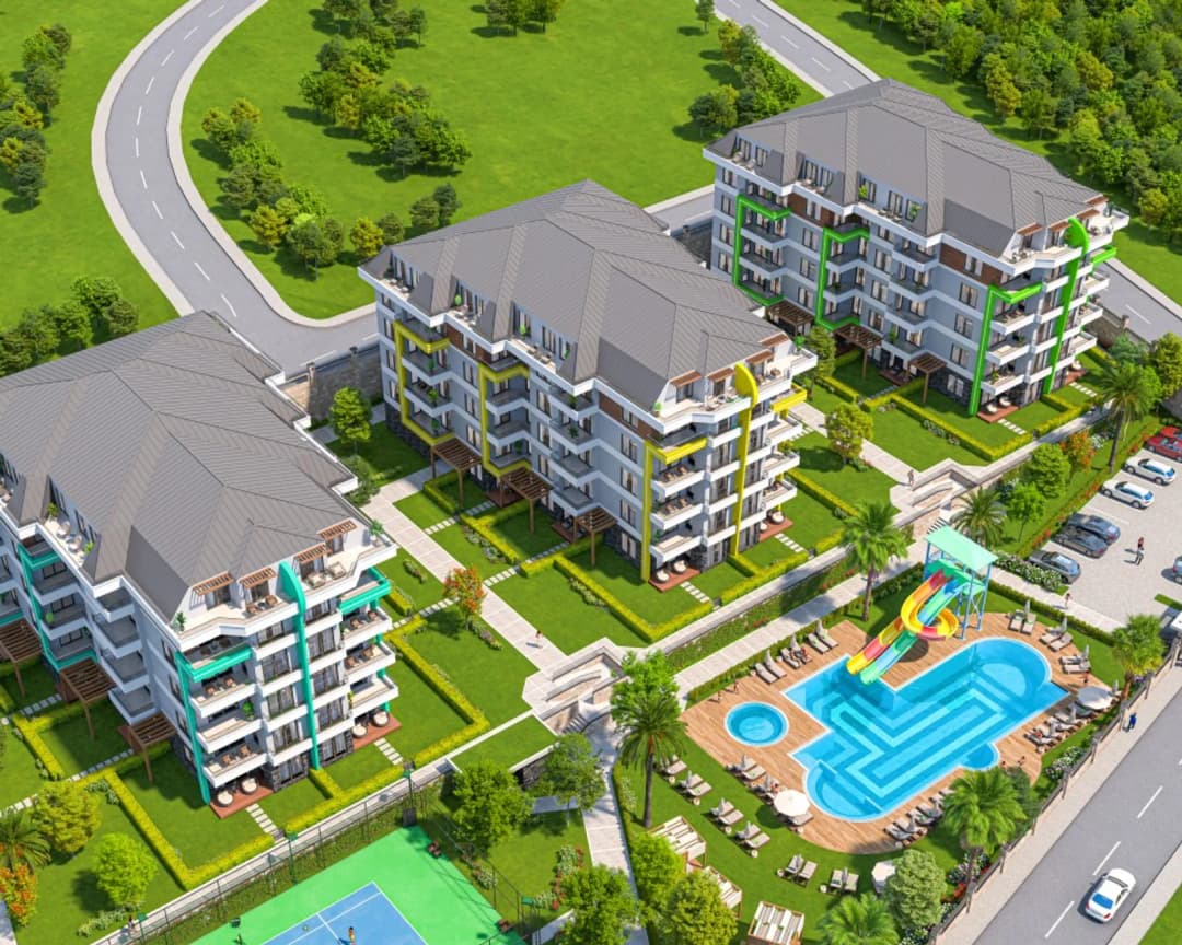 Oba Life Garden – Alanya Oba’da Satılık Lüks Daireler | Denize Yakın, Sosyal Donatılı Modern Site