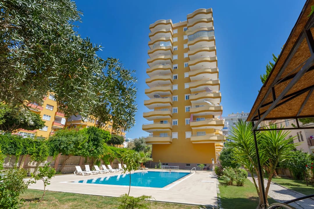 3+1 Wohnung In Mahmutlar Im Flamingo-komplex Mit Pool – Voll Möbliert, Mit Meerblick, Für Türkische Staatsbürgerschaft Geeignet