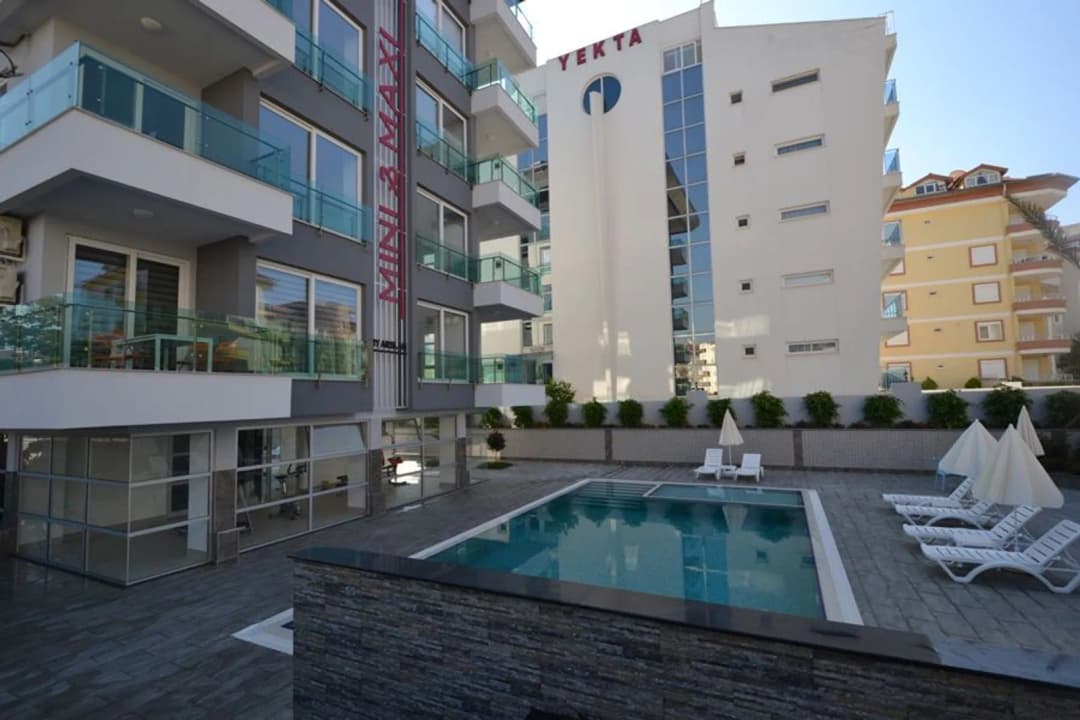 Namješten 2+1 Obrnuti Dupleks Apartman Pogodan Za Stanovanje | U Kompleksu Mini I Maksi Apartmana S Bazenom U Obagölu, 150 Metara Od Mora