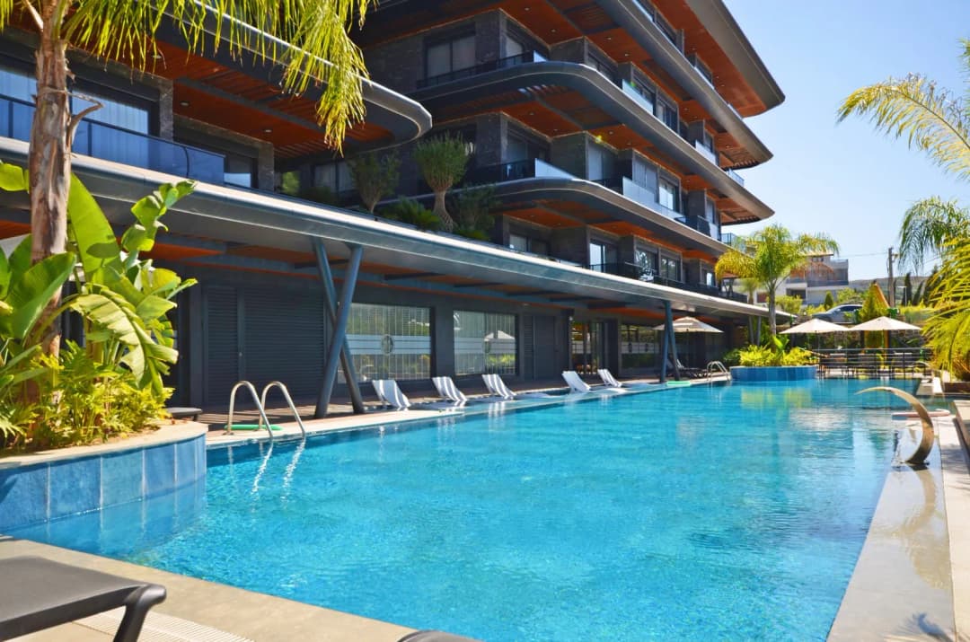 Alanya Hasbahçe Milano Vıp 1 Residence Satılık 2+1 Eşyasız Havuz Manzaralı Daire