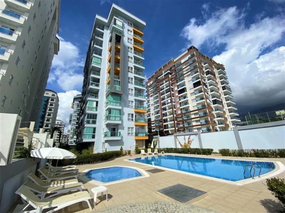 Alanya Mahmutlar Gold Aura 3 Prodaja 1+1 Namješteni Stan | 450 Metara Do Plaže | Kompleks S Bazenom