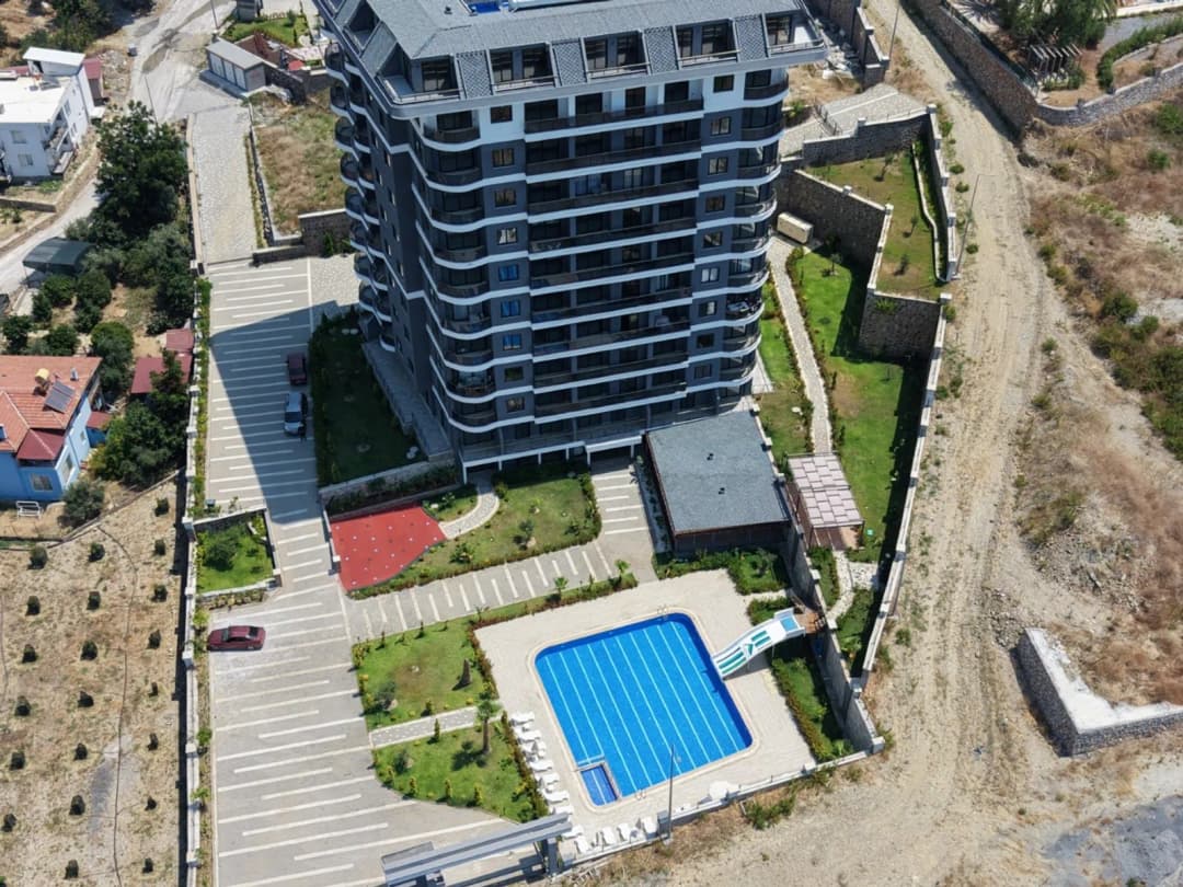 Alanya Demirtaş Shine Residence Zum Verkauf: 1+1 Wohnung | 55 M² Mit Poolblick