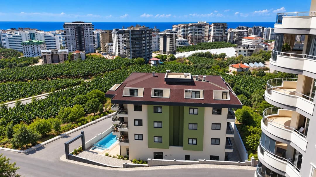 Квартира 1+1 В Family House В Махмутларе, Аланья | 50 М², С Бассейном